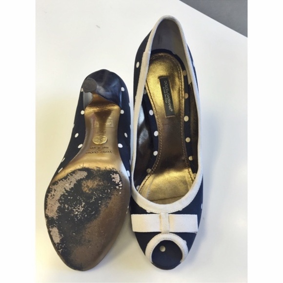 Dolce & Gabbana Black Pep Toe. Polka Dots - Picture 3 of 5